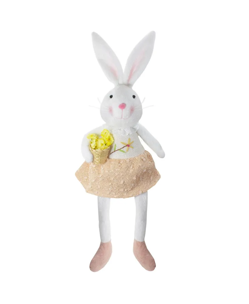 Girl Bunny Rabbit Easter and Spring Table Top Figure, 24"