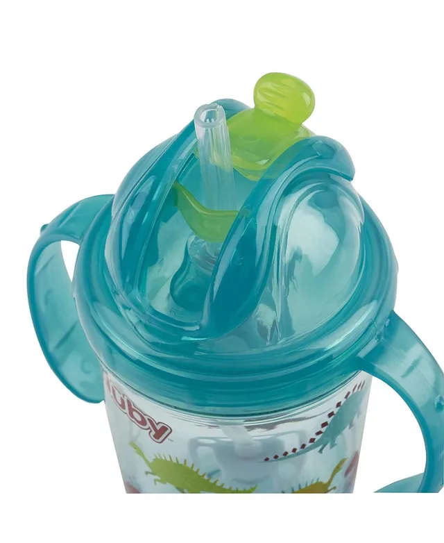 NUBY No-Spill Edge 360 2 Stage Drinking Cup with Removable Handles, Blue