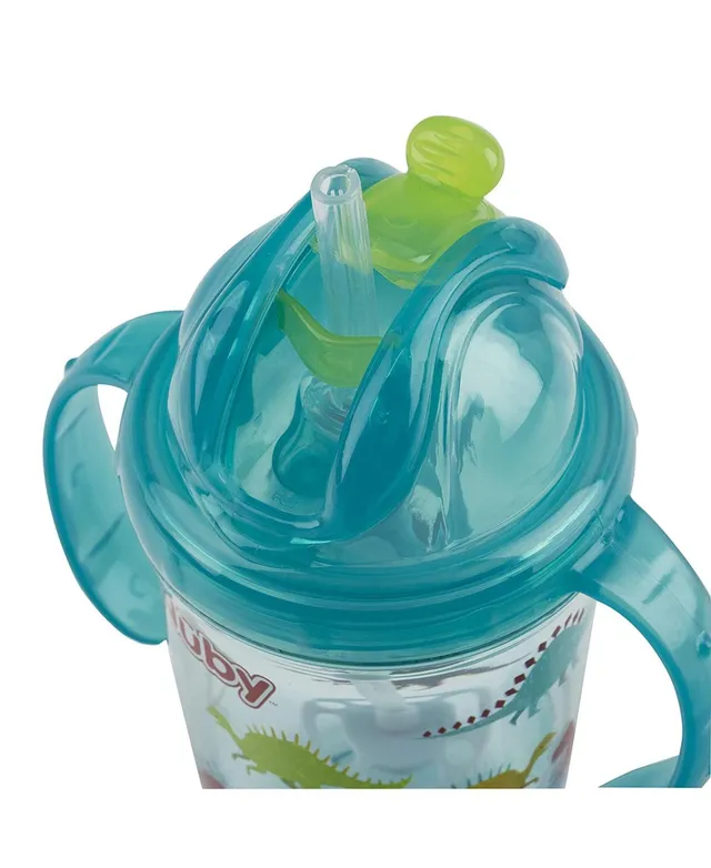 NUBY No-Spill Edge 360 2 Stage Drinking Cup with Removable Handles, Bl –