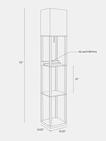 Brightech Maxwell 63" Led Shelf Lamp with Usb Port and Power Outlet