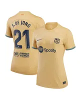 Women's Nike Frenkie de Jong Yellow Barcelona 2022/23 Away Replica Player Jersey