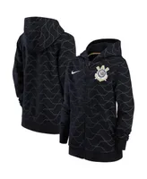 Big Boys Nike Black Corinthians Club Full-Zip Hoodie