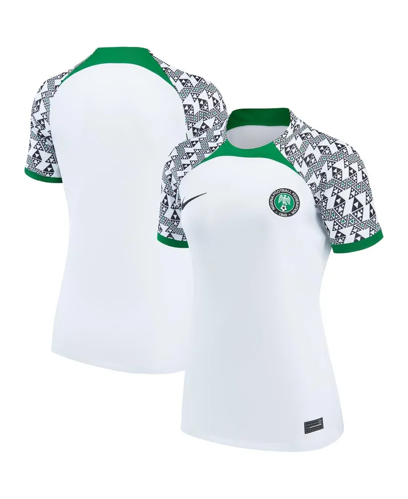 Women's Nike White Nigeria National Team 2022/23 Away Breathe Stadium Replica Blank Jersey