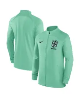 Men's Nike Brazil National Team Green Strike Raglan Full-Zip Performance Track Jacket