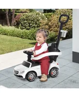 Aosom Mercedes G-Class Suv Kids Toddler Car w/ Push Handle & Horn, White