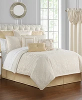 Closeout! Waterford Valetta Damask Reversible 6 Piece Comforter Set, King