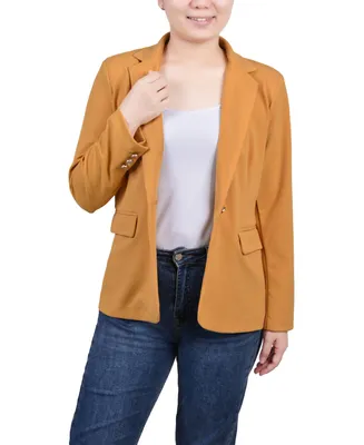 Ny Collection Petite Long Sleeve Scuba Crepe Jacket