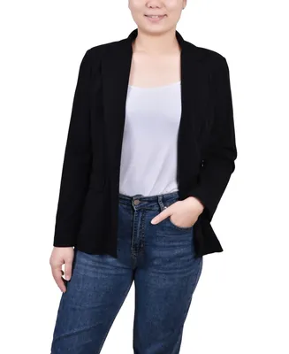 Ny Collection Petite Long Sleeve Scuba Crepe Jacket