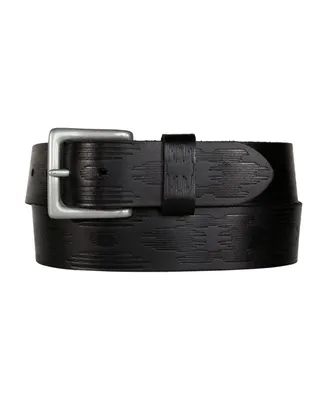 Lucky Brand Men's Aztec Embossed Leather Belt