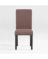 WestinTrends Upholstered Linen Fabric Dining Chair