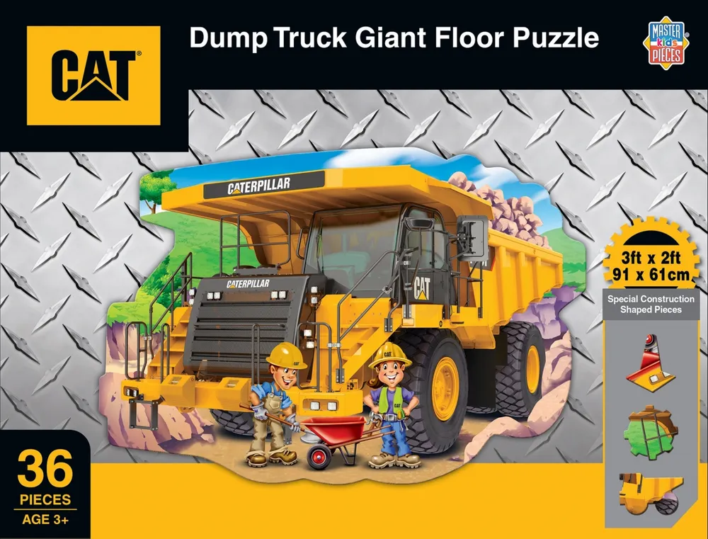Masterpieces Cat - Dump Truck 36 Piece Floor Jigsaw Puzzle for Kids