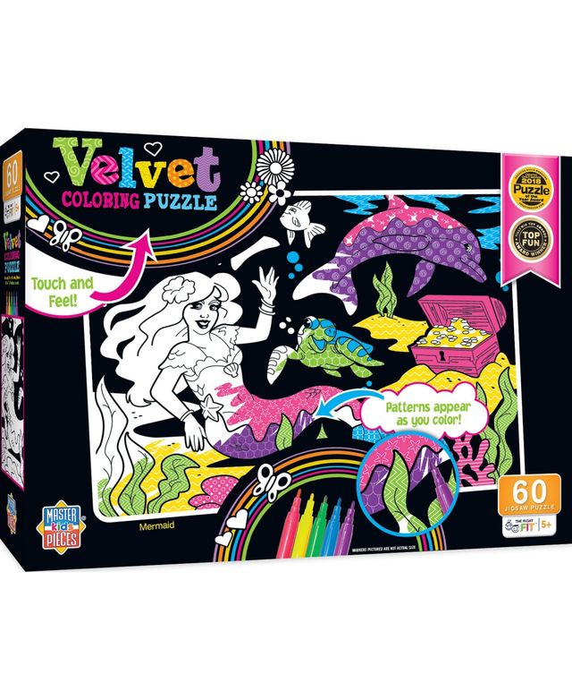Masterpieces Velvet Coloring - Mermaid 60 Piece Jigsaw Puzzle
