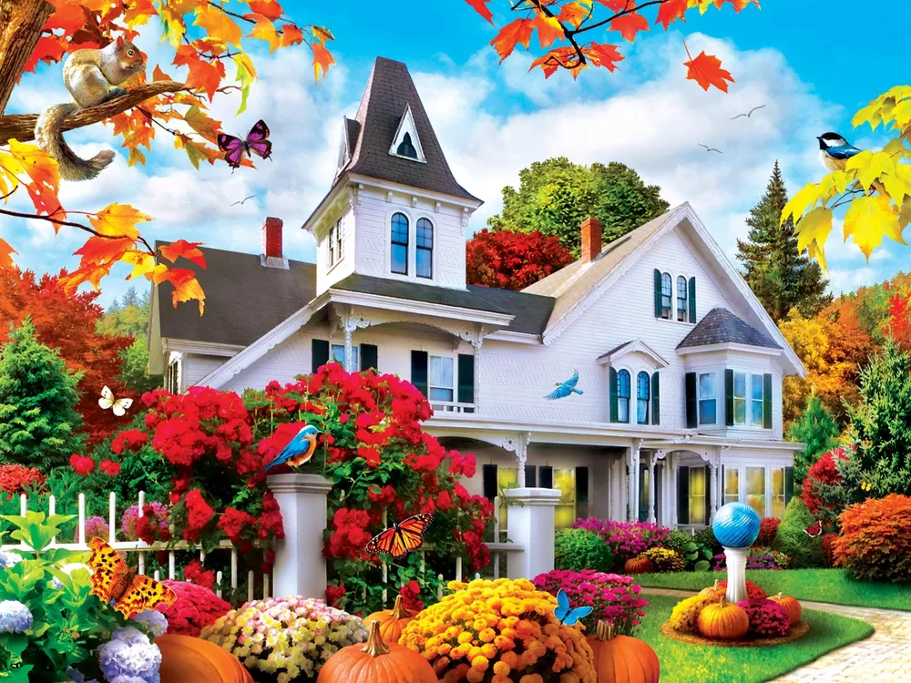 Masterpieces Memory Lane October Skies 300 Piece Ez Grip Jigsaw Puzzle