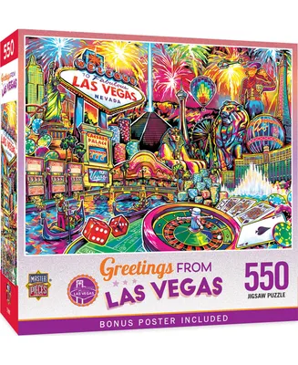 Masterpieces Greetings From Las Vegas - 550 Piece Jigsaw Puzzle