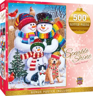 Masterpieces Sparkle & Shine - Family Portrait 500 Piece Glitter Puzzle