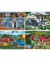 Masterpieces A.m. Poulin Gallery - 500 Piece Jigsaw Puzzles 4 Pack