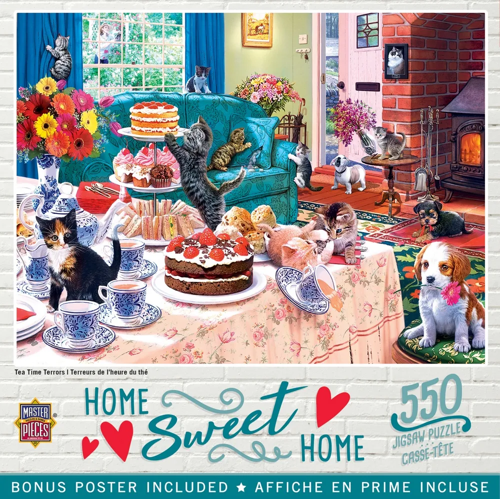 Masterpieces Home Sweet Home Tea Time Terrors 500 Piece Jigsaw Puzzle