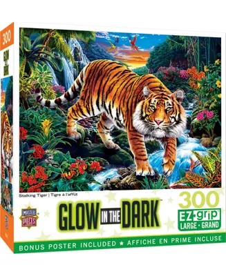 Masterpieces Glow in the Dark - Stalking Tiger 300 Piece Ez Grip Puzzle