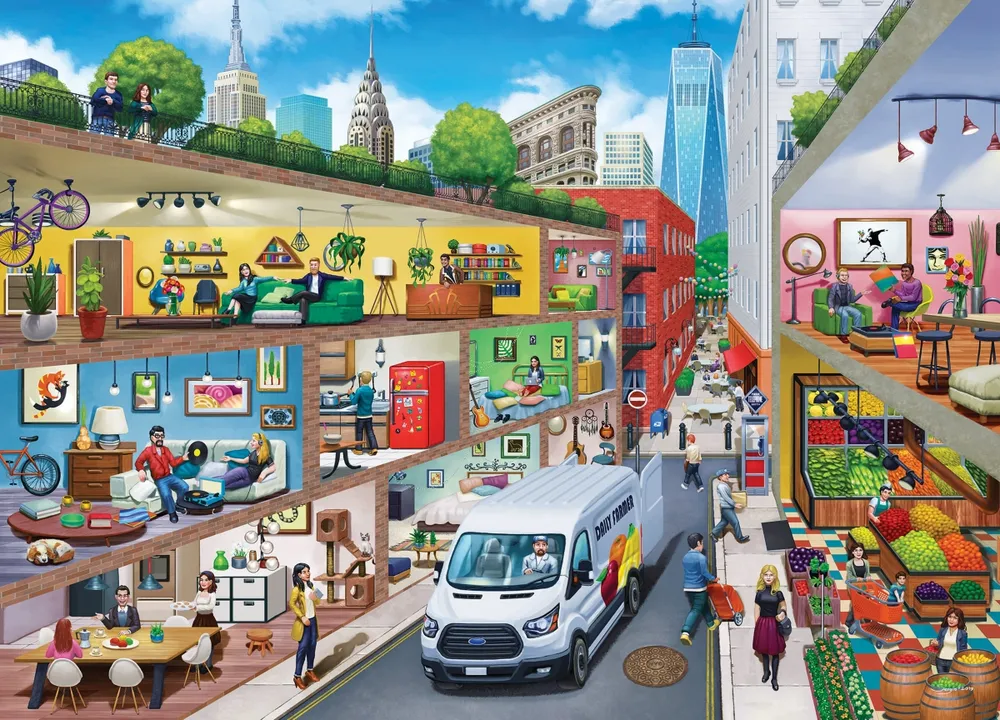Masterpieces Inside Out - City Living 1000 Piece Jigsaw Puzzle