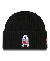 Big Boys New Era Black Los Angeles Chargers 2022 Salute To Service Knit Hat