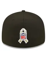 Men's New Era Black Green Bay Packers 2022 Salute To Service Low Profile 59FIFTY Fitted Hat