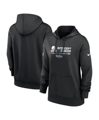Women's Nike Black Cleveland Browns 2022 Nfl Crucial Catch Therma Performance Pullover Hoodie