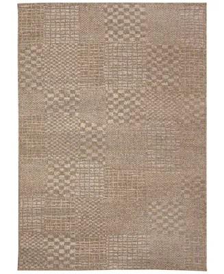 Liora Manne' Orly Patchwork 5'3" x 7'3" Outdoor Area Rug