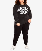 Avenue Plus Size Sadie Graphic Sweater