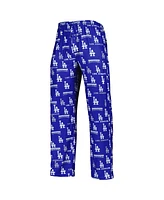 Men's Concepts Sport Royal, Gray Los Angeles Dodgers Breakthrough Long Sleeve Top and Pants Sleep Set