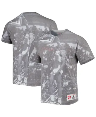 Men's Mitchell & Ness Spud Webb Gray Atlanta Hawks Above The Rim Sublimated T-shirt