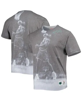 Men's Mitchell & Ness Michael Finley Gray Dallas Mavericks Above The Rim Sublimated T-shirt