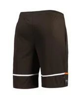Men's New Era Brown Cleveland Browns Combine Authentic Rusher Training Shorts