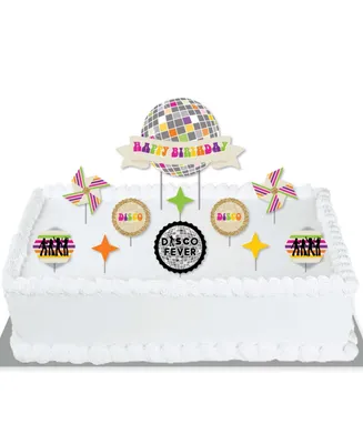 70's Disco - Birthday Party Cake Decorating Kit - Cake Topper Set - 11 Pieces