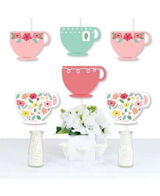 Floral Let's Par-Tea - Tea Cup Decorations Diy Garden Tea Party Essentials 20 Ct
