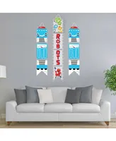 Gear Up Robots - Hanging Vertical Paper Door Banners - Indoor Door Decor