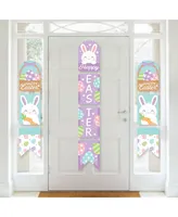 Spring Easter Bunny - Happy Easter Party Wall Decoration Kit Indoor Door Decor
