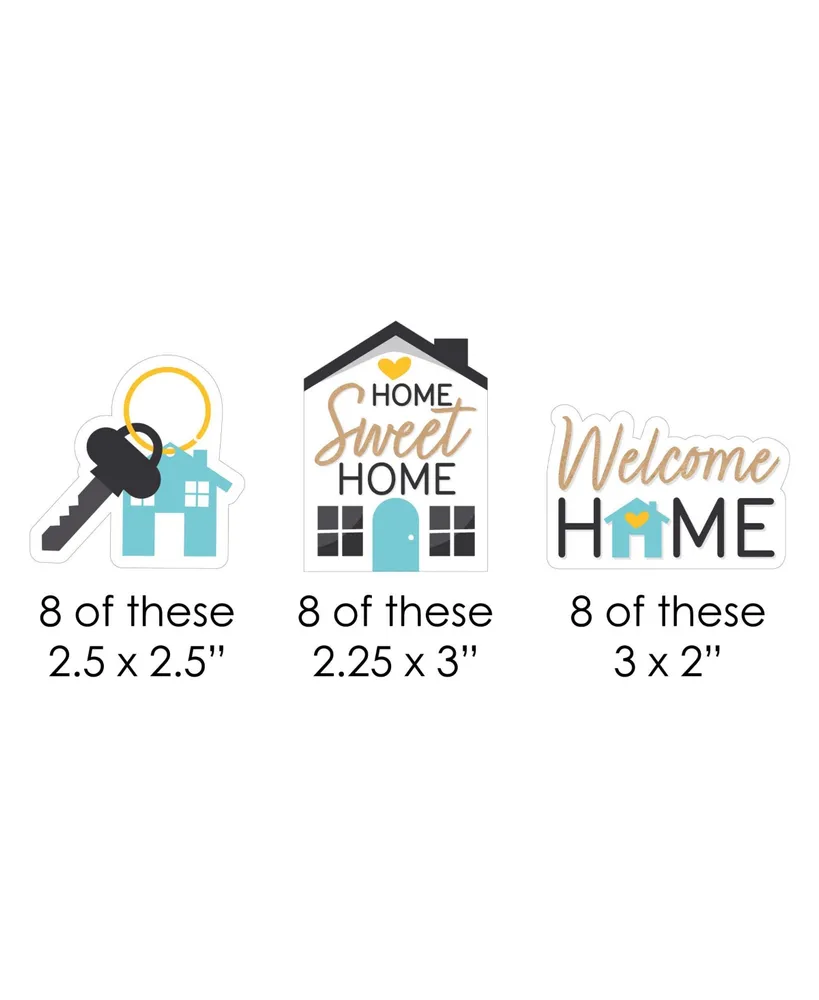 Welcome Home Housewarming - Diy Shaped New Sweet Home Cut-Outs - 24 Count