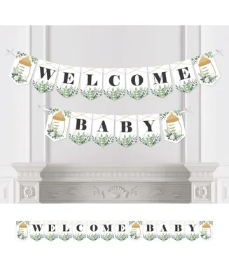 Boho Botanical Baby - Baby Shower Bunting Banner Party Decorations Welcome Baby