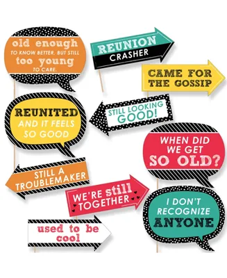 Funny Class Reunion - Photo Booth Props Kit - 10 Piece