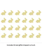 Big Dot of Happiness Gold Glitter Bunnies - No-Mess Real Gold Glitter Cut-Outs Easter Confetti 24 Ct