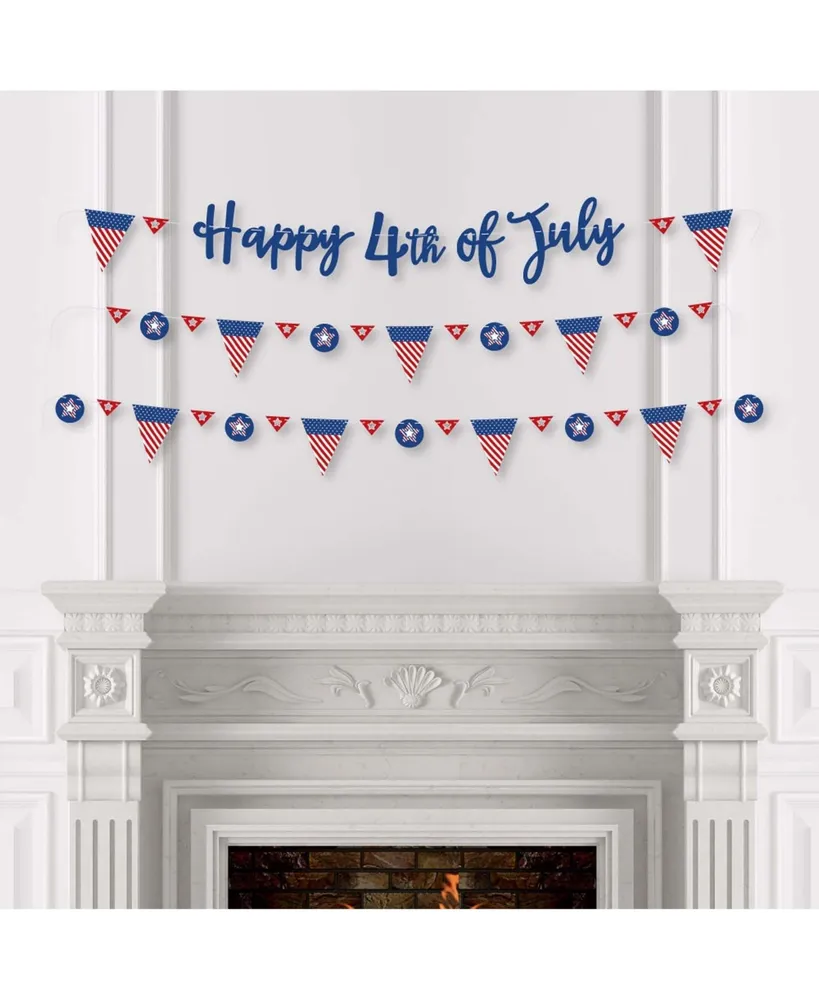 4th of July - Independence Day Letter Banner Decoration - Happy 4th of July