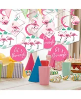 Pink Flamingo - Party Hanging Decor - Party Decoration Swirls - Set of 40