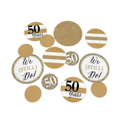 We Still Do - 50th Wedding Anniversary Party Decors - Large Confetti 27 Ct