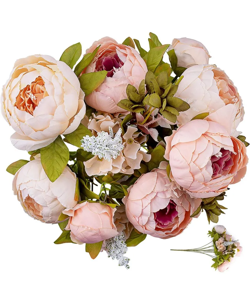 Zulay Kitchen Peony Flowers Artificial for Decoration