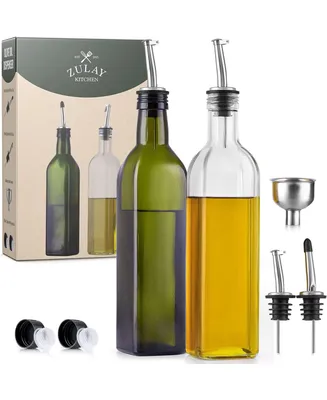 Zulay Kitchen Olive Oil Dispenser Bottle For Kitchen - 2 Pc.