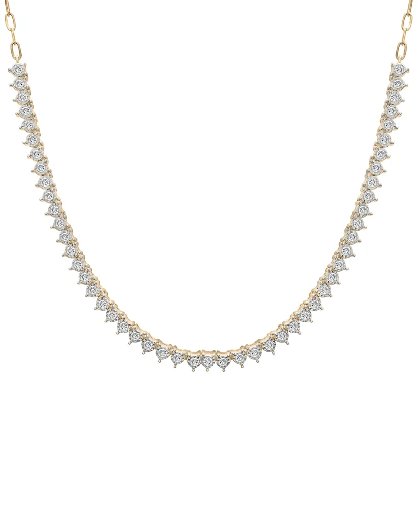 Wrapped Diamond 16" Collar Necklace (1 ct. t.w.), Created for Macy's