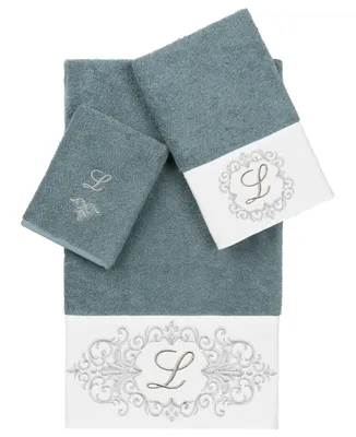 Linum Home Textiles Turkish Cotton Monica Embellished Towel 3 Piece Set