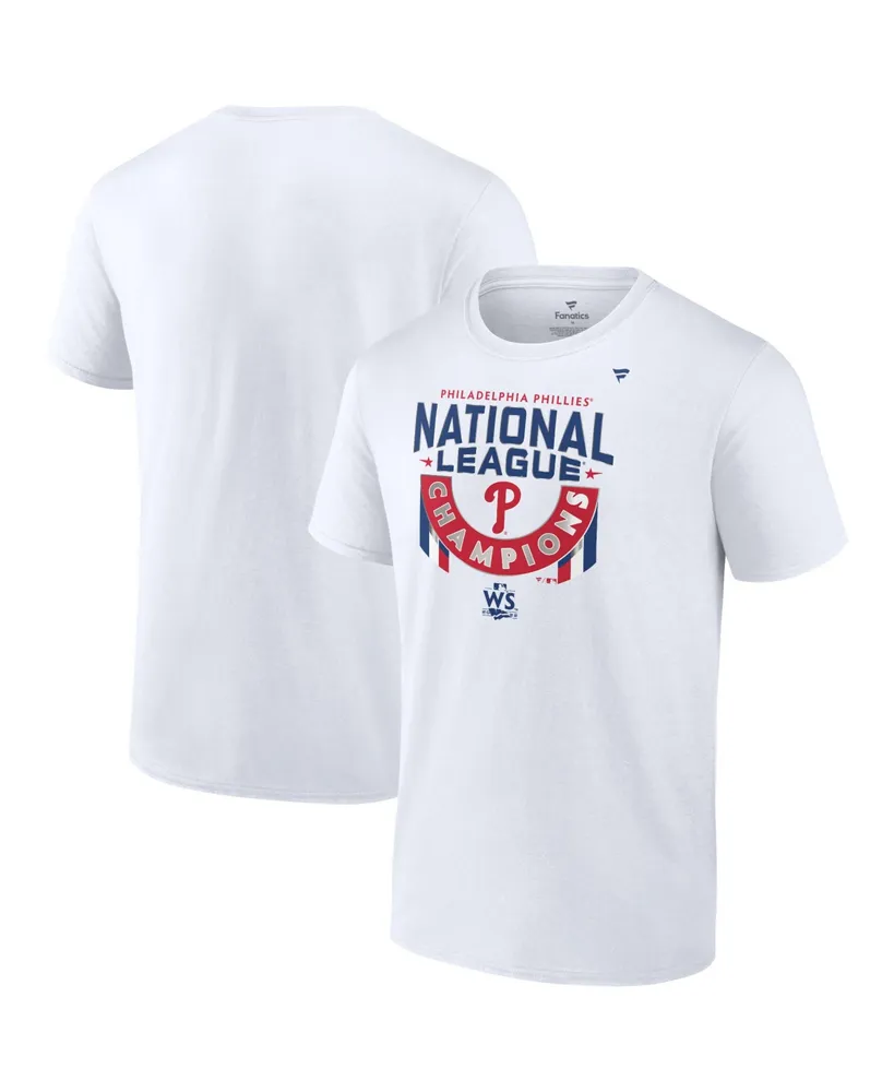 Men's Fanatics White Philadelphia Phillies 2022 National League Champions Locker Room Short Sleeve T-shirt