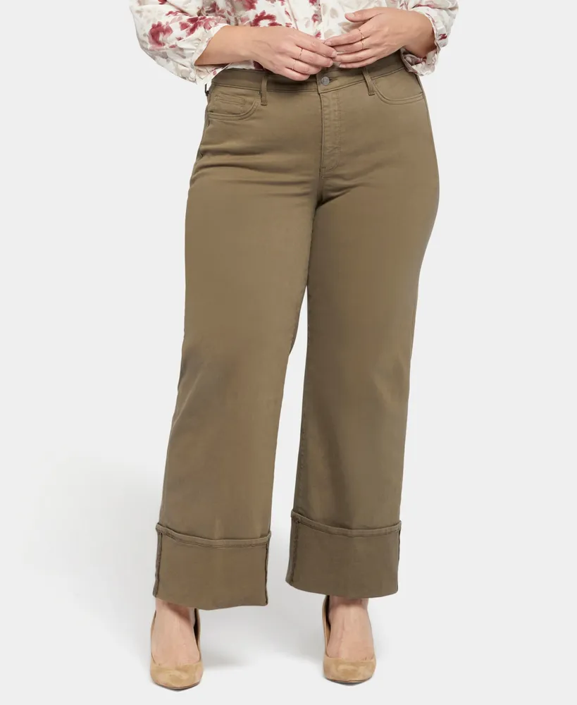 Sheri Slim Jeans In Plus Size With Cargo Pockets  Sage Leaf Green  NYDJ