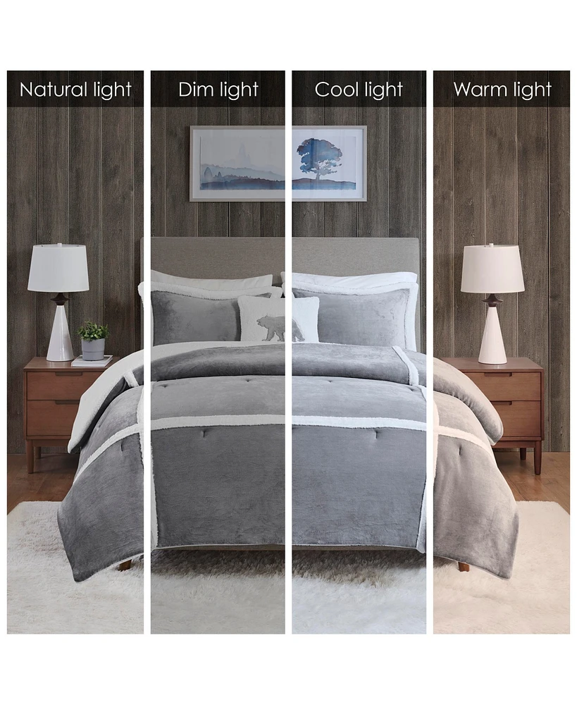 Woolrich Orlen Reversible Plush to Sherpa -Pc. Comforter Set
